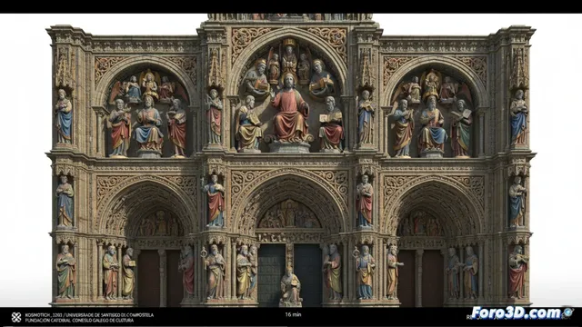 Reconstrucción digital del pórtico de la gloria de santiago de compostela