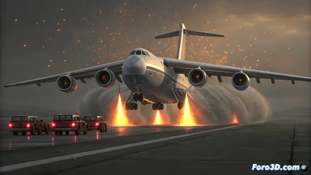 Un avión de la NASA aterriza de emergencia sin extender el tren de aterrizaje