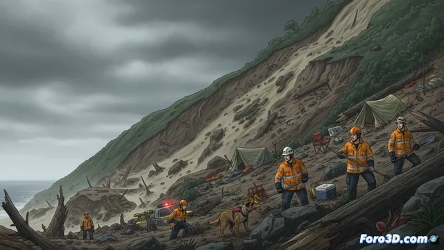 Un deslizamiento en Mount Maunganui deja campistas desaparecidos