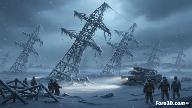 Un temporal invernal daña torres eléctricas en el norte de Rusia