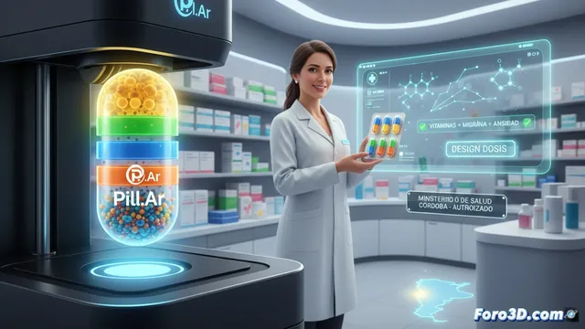 Una startup cordobesa comercializa cápsulas farmacológicas impresas en 3D