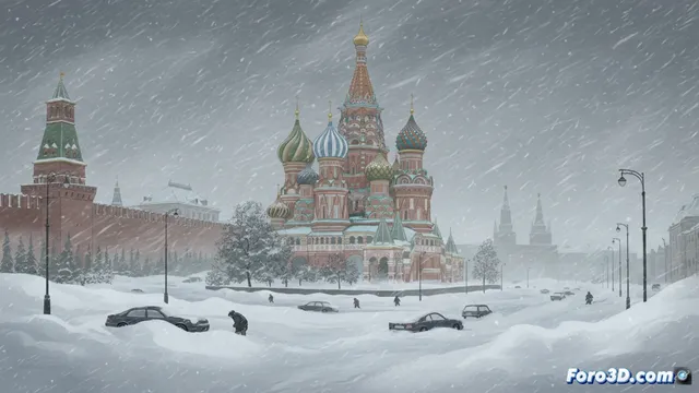 Una tormenta de nieve histórica paraliza Moscú