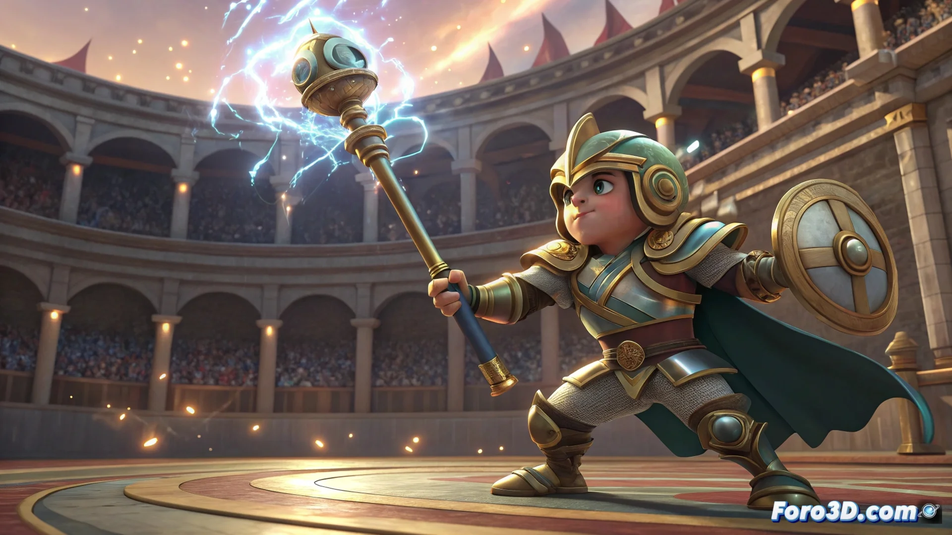 Captura de pantalla del videojuego Ball X Pit mostrando al nuevo personaje Regent en el escenario palaciego, con efectos de partículas de su cetro.