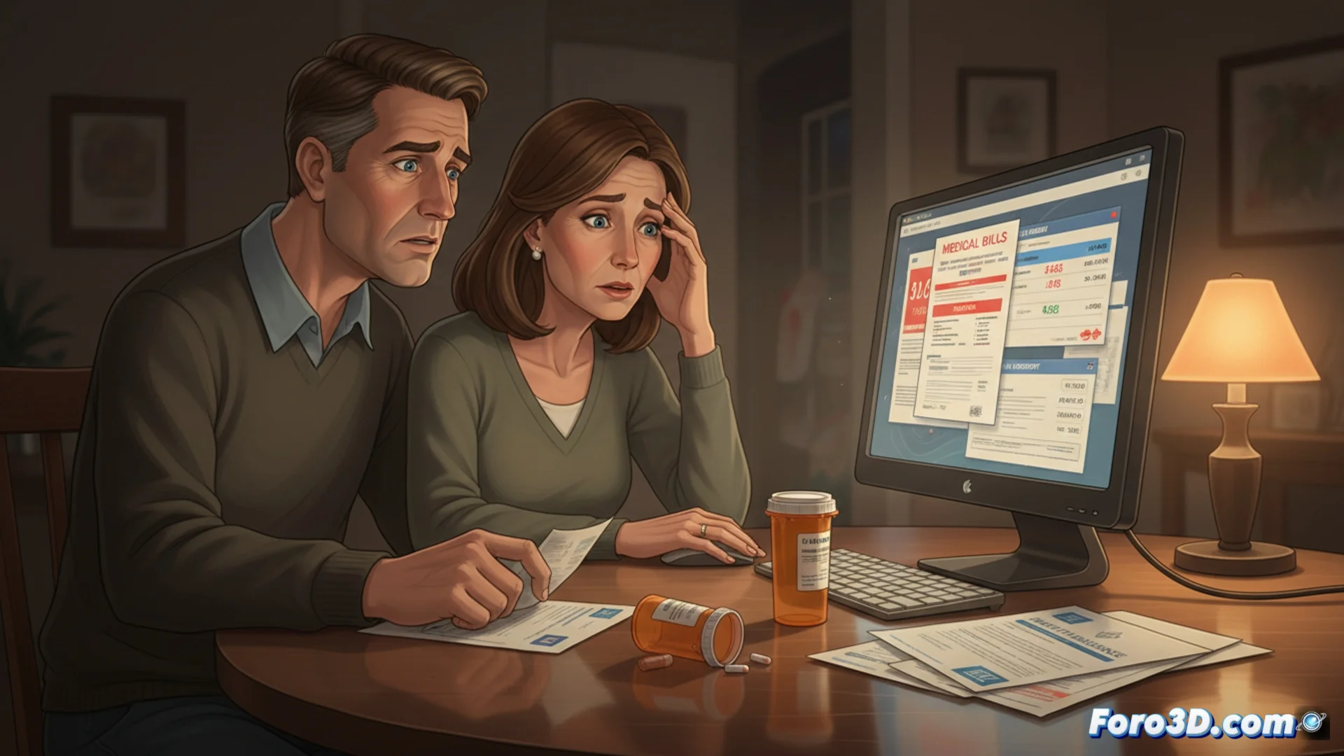 Gráfico o infografía que muestra el porcentaje de ingresos que cuatro millones de familias italianas destinan a gastos sanitarios de bolsillo, con iconos que representan medicamentos, consultas y facturas.