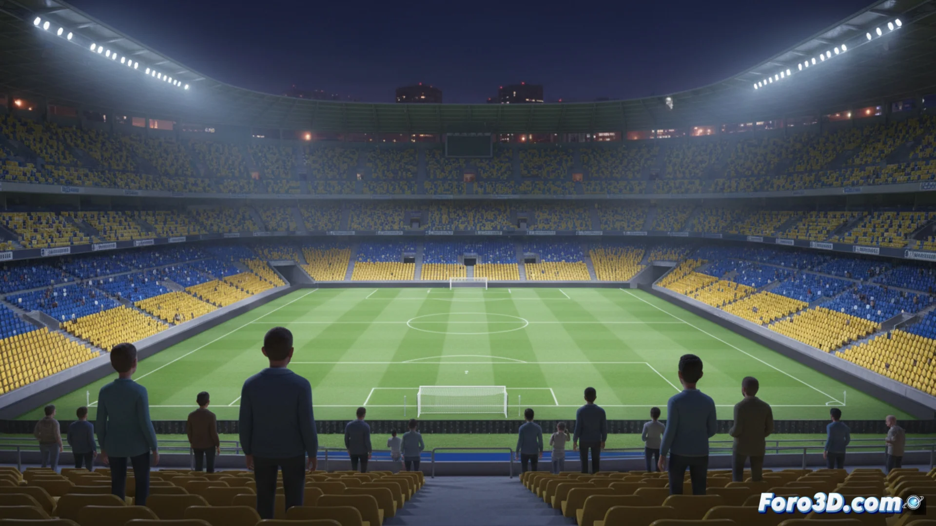 Fotografía del partido de Champions League entre Villarreal y Bayern de Múnich en el Estadio de la Cerámica, mostrando a jugadores en acción durante el encuentro.