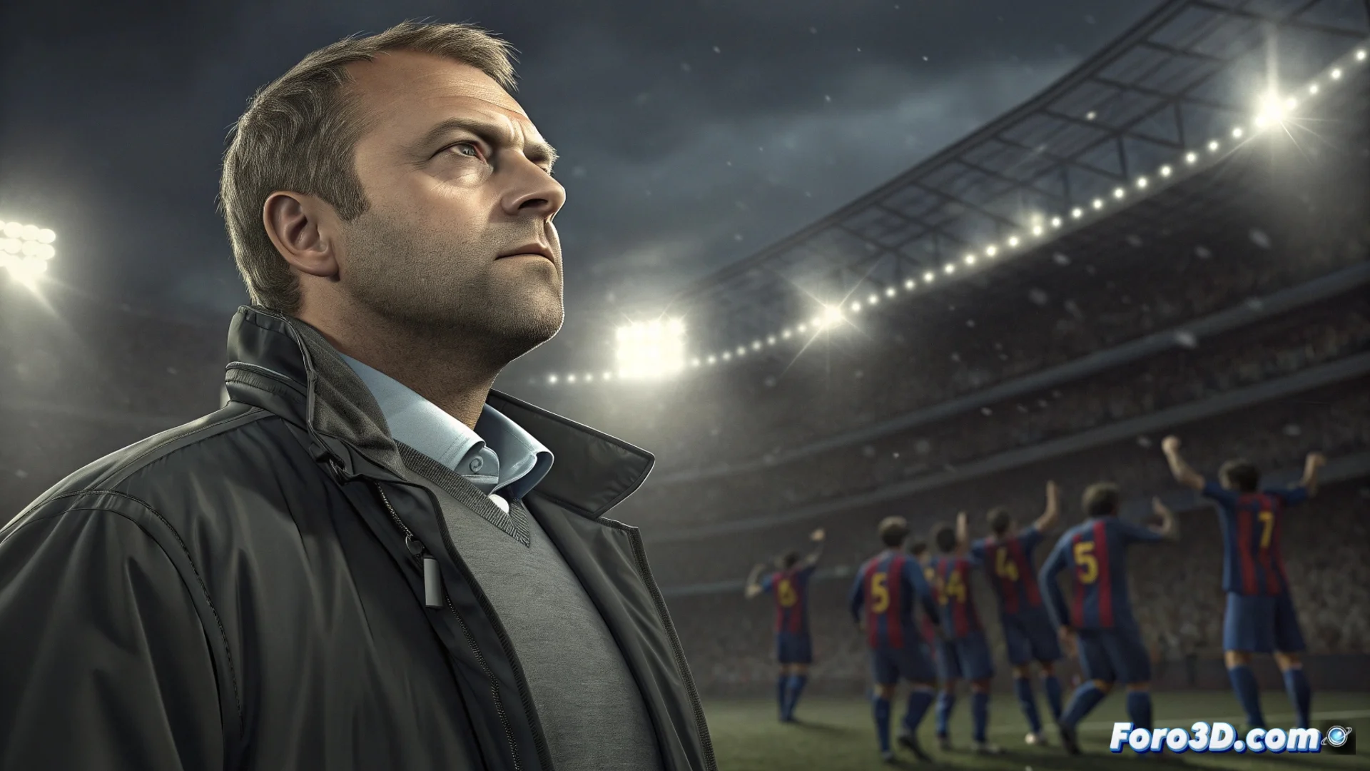 Hansi Flick, entrenador del FC Barcelona, habla en rueda de prensa tras el partido de la Liga de Campeones contra el Slavia Praga.