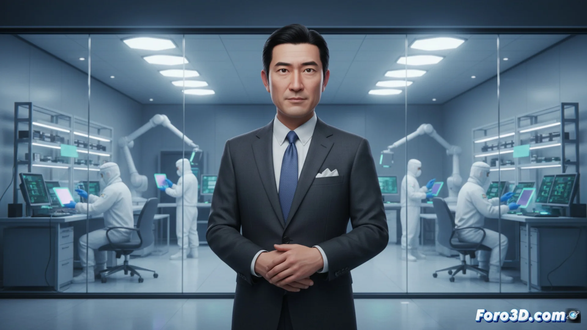 Logotipo de Kioxia sobre un fondo de chips de memoria NAND y unidades SSD, ilustrando el comunicado de la empresa sobre la escasez.