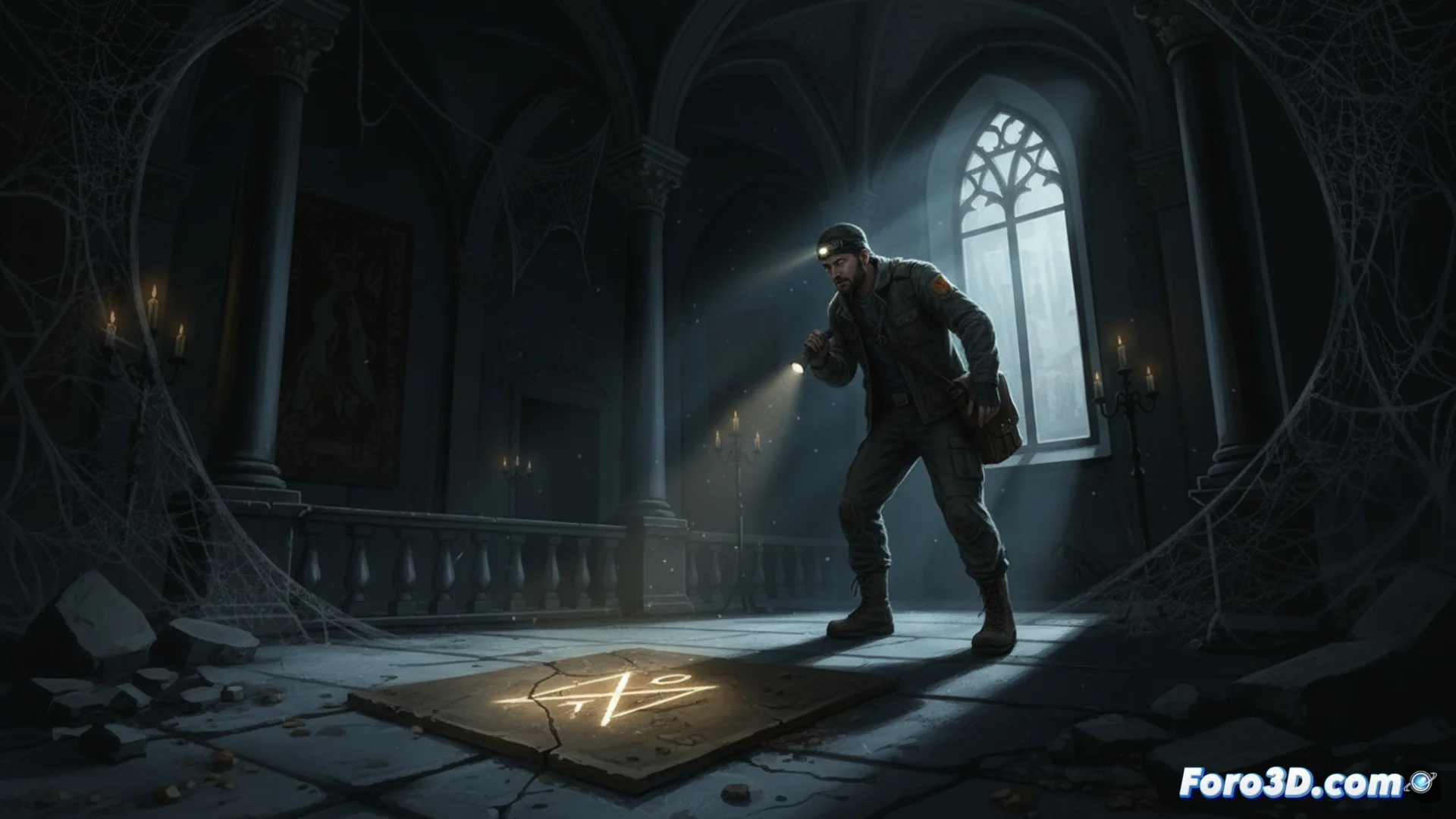 Fotografía de la torre medieval de Peñerúes en Asturias, mostrando sus muros de mampostería en estado ruinoso, con un cielo nublado de fondo que evoca misterio.