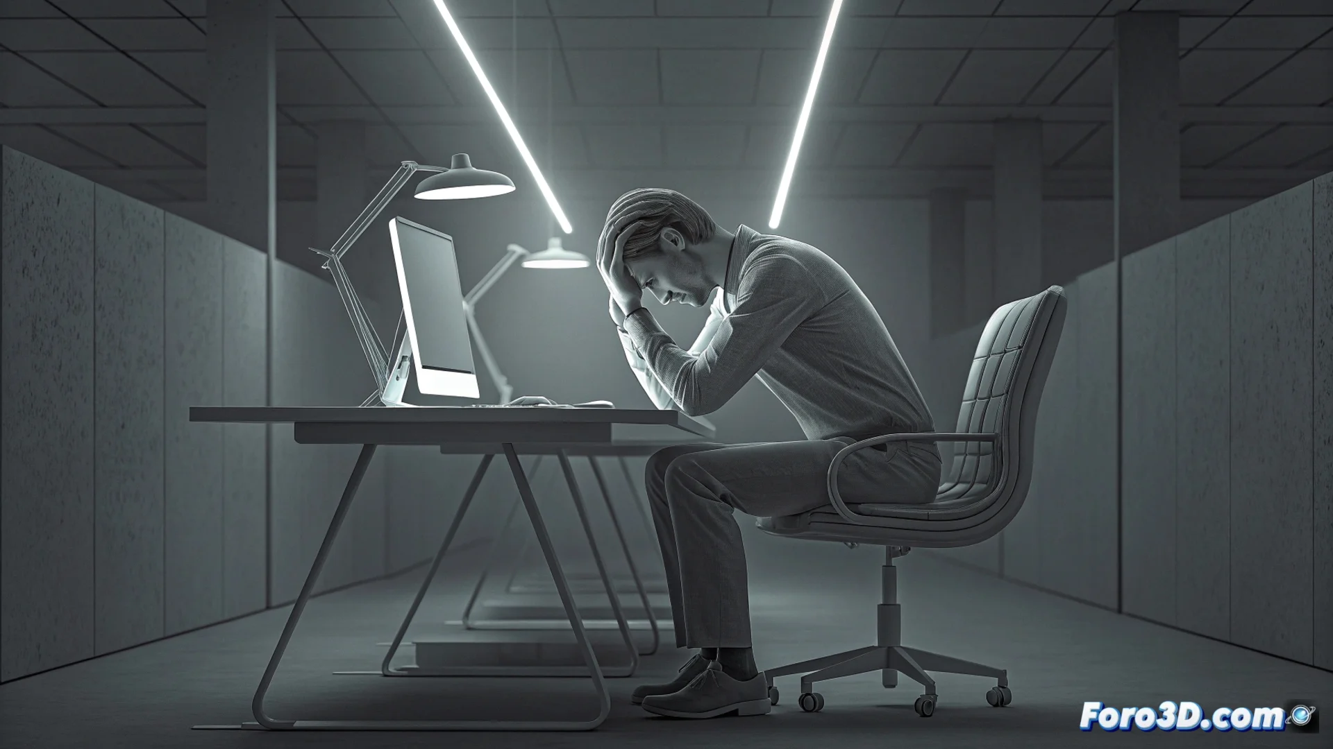 Fluorescent lights at work can cause fatigue and discomfort
