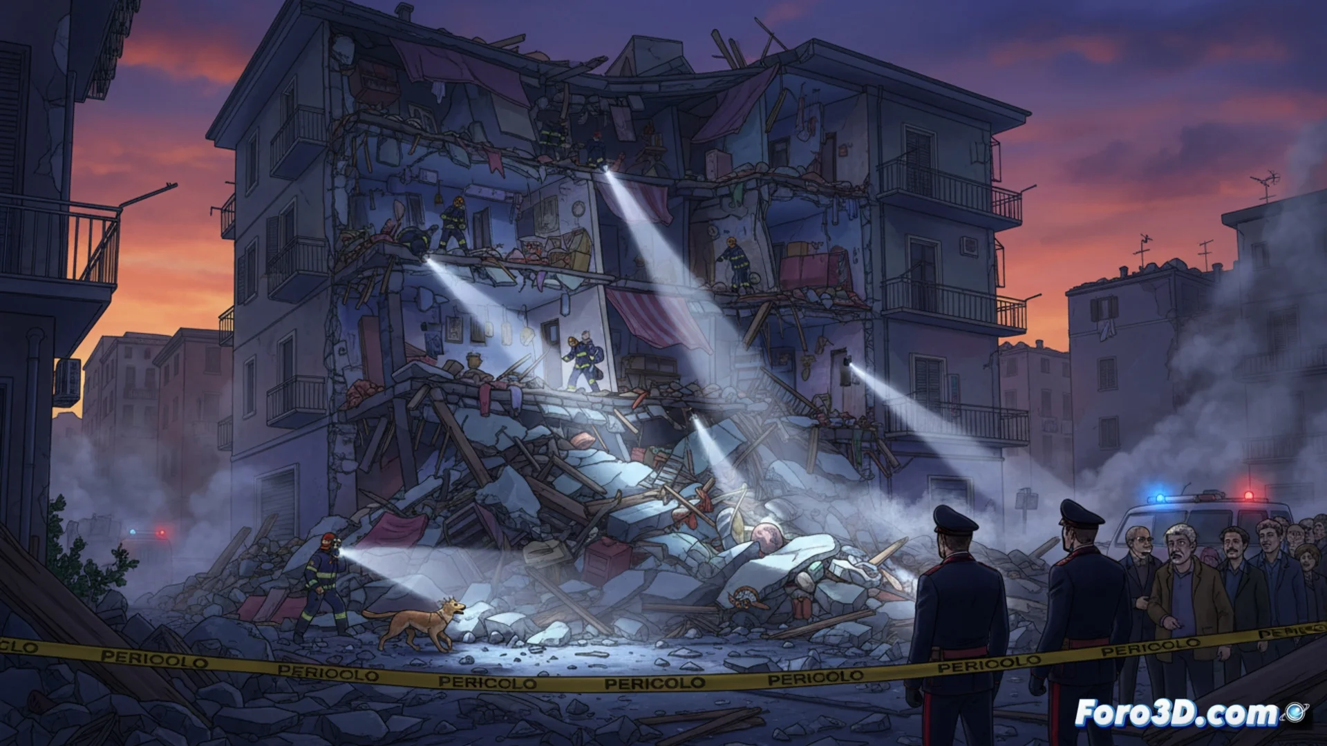 Gas Explosion Levels Building in Adelfia, Italy