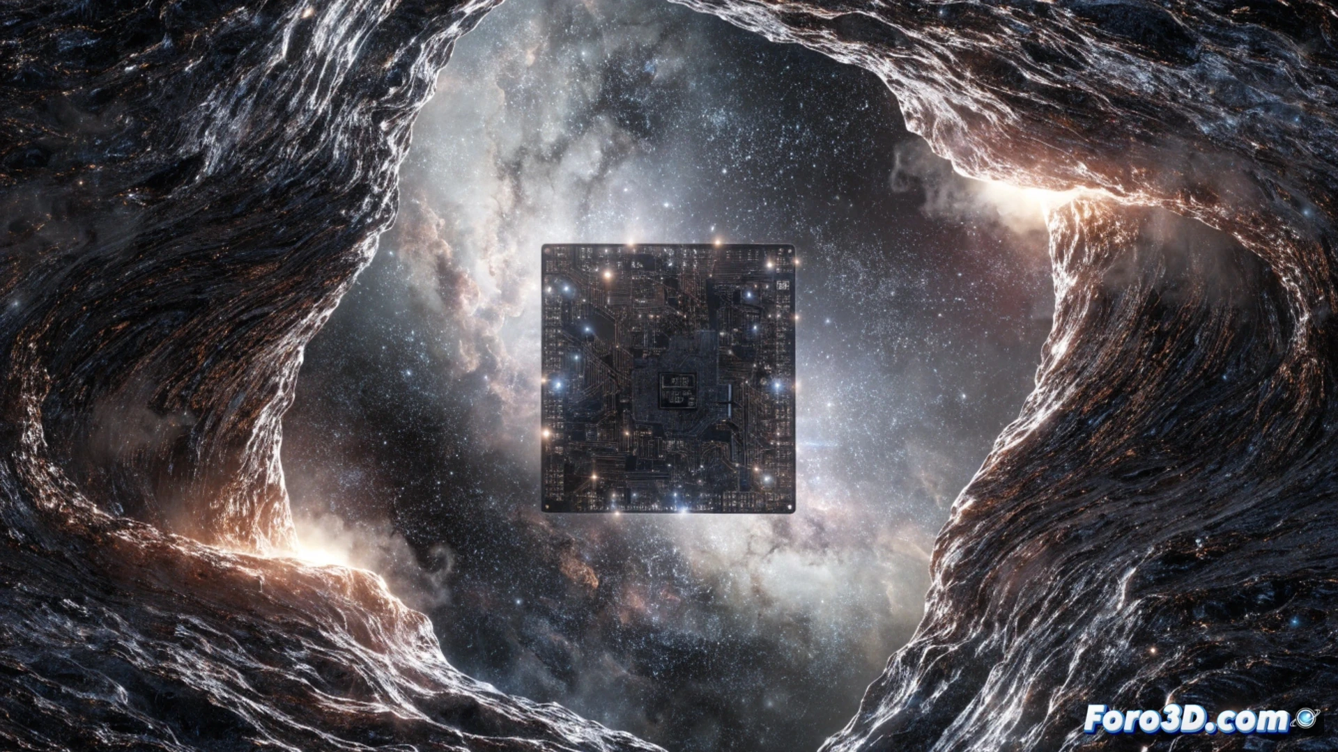 Una tarjeta GeForce 3 sobre un esquema de código de shaders, simbolizando el nacimiento de la gráfica programable moderna.