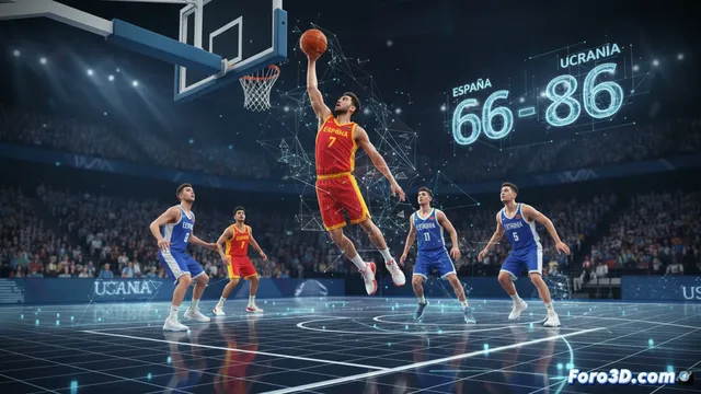 Almansa y España sub-18 ganan a Ucrania: datos para animación 3D