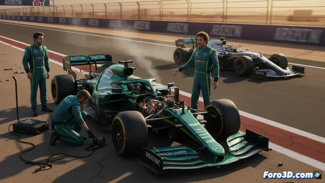 Alonso y Aston Martin sufren en los test de Baréin con problemas graves