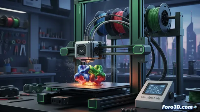 Bambu Lab presenta la extrusora H2C para impresión multimaterial