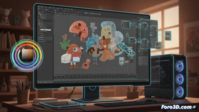 Blender 5.1 Beta: Grease Pencil suma rellenos con agujeros reales