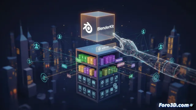 BlenderKit añade complementos gratuitos y de pago a su biblioteca