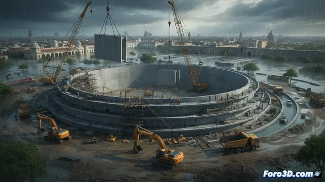 Cartagena construye un gran tanque contra inundaciones tras lluvias extremas