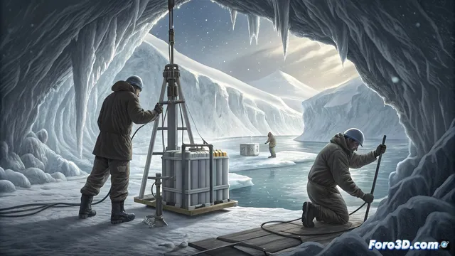 Científicos extraen un testigo de 228 m bajo el hielo antártico para estudiar el pasado