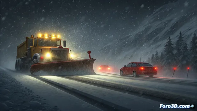 Cuando un quitanieves se transforma en un obstáculo letal en la carretera