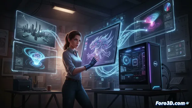 Dell impulsa los PC con IA para flujos creativos 3D y VFX