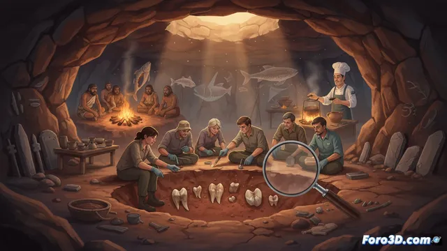 Dientes de carpa de 780.000 años reescriben la historia de la cocina