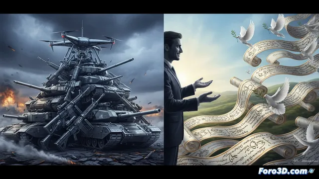 Doble discurso: armas para la guerra, palabras para la paz