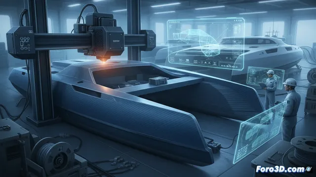 E-Force Marine usa impresión 3D a gran escala para moldes de catamarán eléctrico