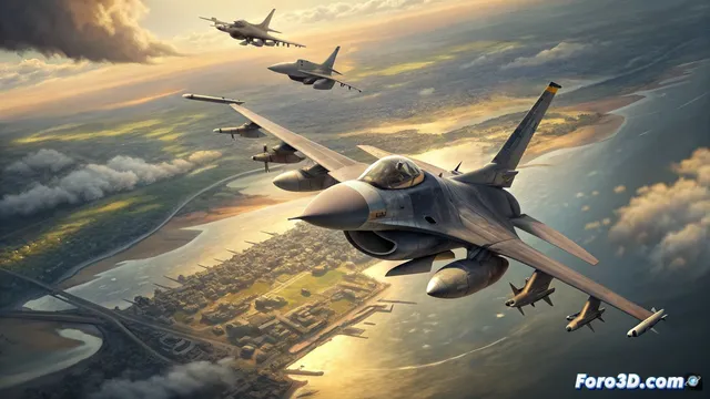 Ejercicios F-16 en Nueva Jersey: Referencia para animación 3D