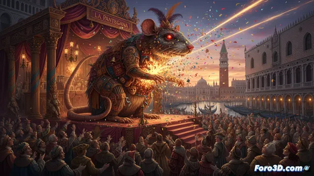 El carnaval de Venecia arranca con el espectáculo de la Pantegana