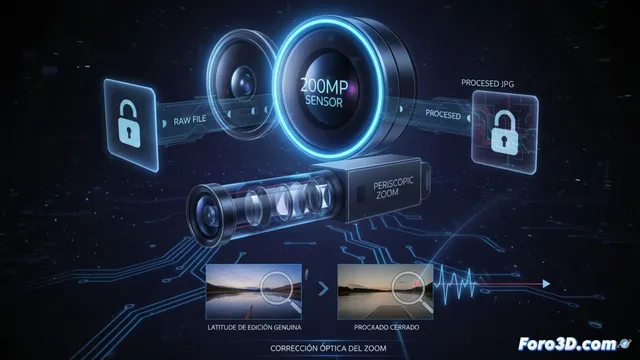 El sensor de 200MP y el zoom periscópico: ¿edición real o procesado cerrado?