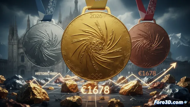 El valor material de las medallas de Milán-Cortina 2026 marca un récord