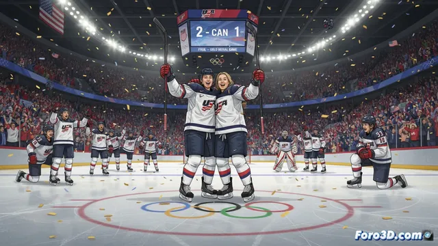 Estados Unidos gana el oro en hockey hielo femenino tras vencer a Canadá en tiempo extra