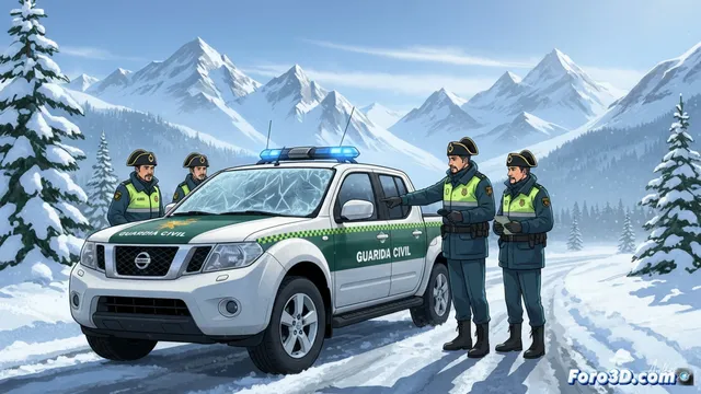 Guardia Civil intensifica control de parabrisas con hielo en Aragón