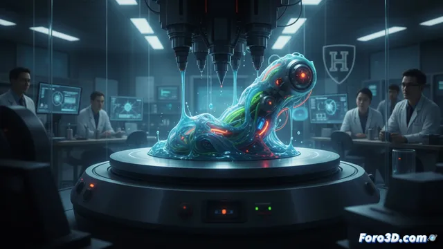 Harvard presenta impresión 3D rotativa multimaterial para robótica blanda