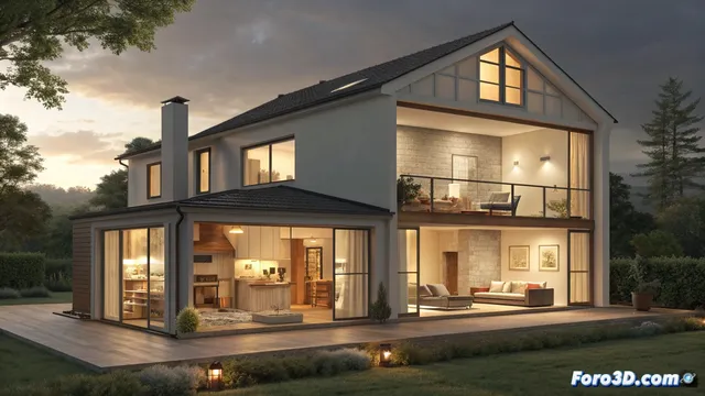 Cómo iluminar una casa en Blender para un recorrido virtual