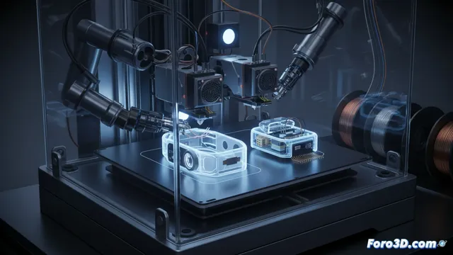 Impresora 3D multimaterial fabrica dispositivos electrónicos en un solo paso