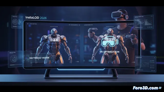 InstaLOD 2026 integra ray tracing en visor y optimización para VR