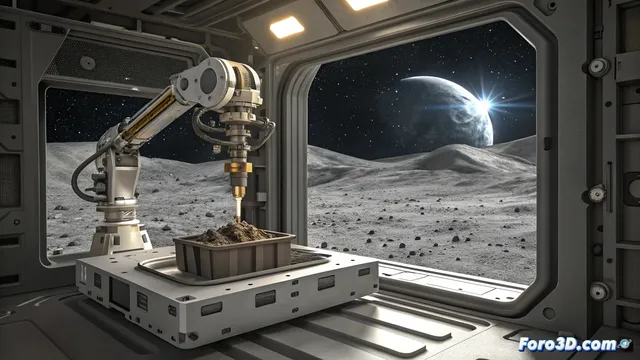 Investigadores convierten el polvo lunar en materiales para fabricar en la luna