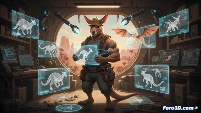 Kangaroo Builder añade transferencia de topología para rigs en Maya