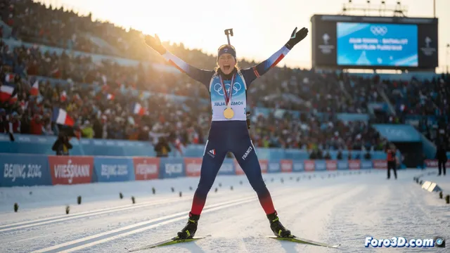 La precisión absoluta: cómo Julia Simon conquistó el oro en biatlón