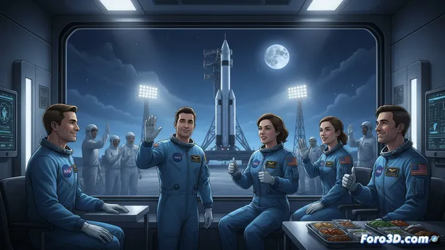 La NASA inicia la cuarentena de la tripulación de Artemis II para el vuelo lunar