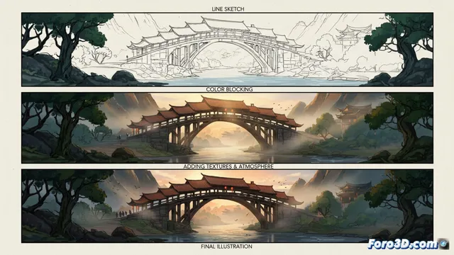 Lecciones de una ilustración 2D para el desarrollo visual 3D