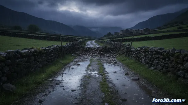Lluvias intensas anegan caminos rurales en la provincia de Salamanca