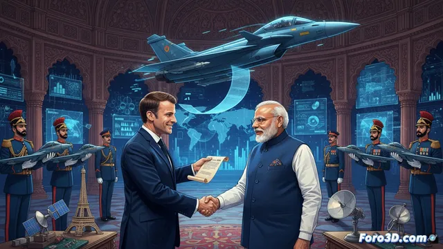 Macron visita India con agenda de defensa y posible mega-contrato de Rafale