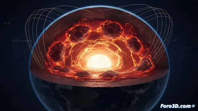 Manchas térmicas profundas y su influencia en el campo magnético terrestre