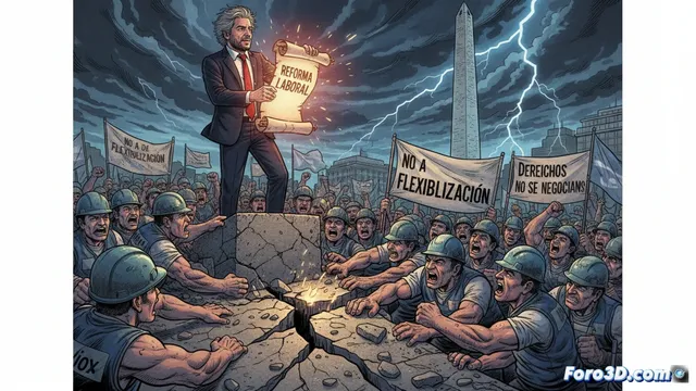 Milei enfrenta a sindicatos con reforma laboral que genera tensión social