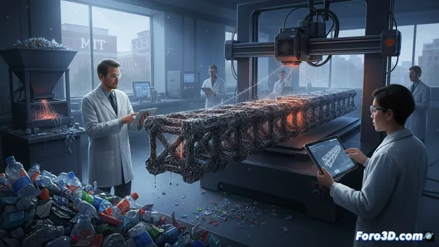 MIT imprime vigas estructurales con plástico reciclado