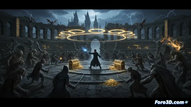 Mod Arena añade un modo supervivencia a Hogwarts Legacy