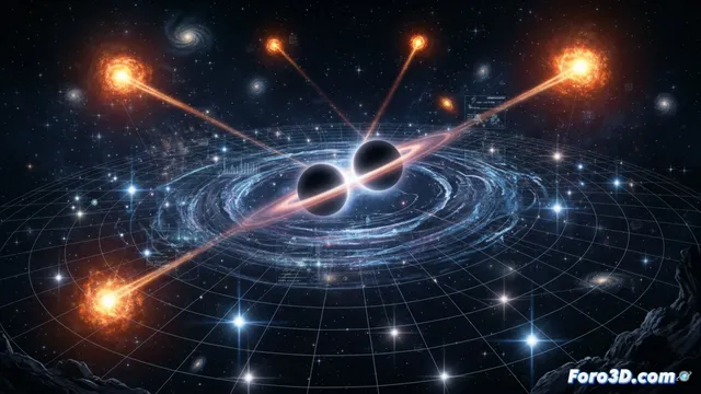 NANOGrav usa púlsares y cuásares para cazar agujeros negros binarios