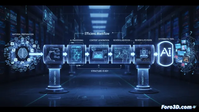 Pipeline de estudio con IA: flujo de trabajo eficiente